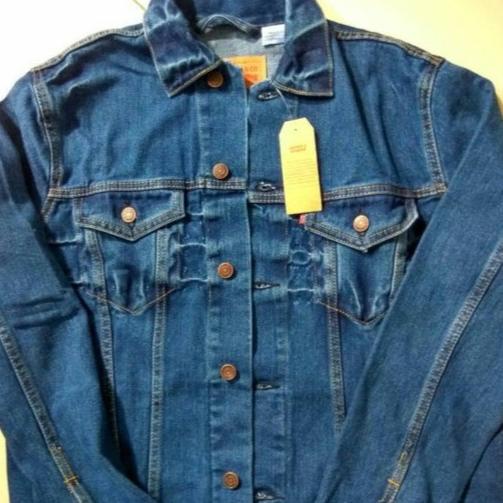 PROMO!!! jaket original jeans levis buatan usa import biowash polos