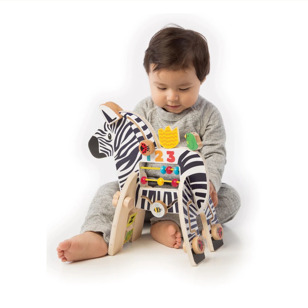 Manhattan Toy - Safari Zebra - Wooden Montessori Toys Kids Baby Anak Bayi Balita Mainan Edukasi Kayu Binatang Zoo