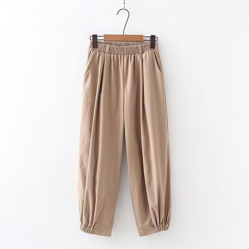 Celana Panjang Joger Katun Haruka Pants Pinggang Karet Celana korea  Remaja wanita Kekinian TerbaruM