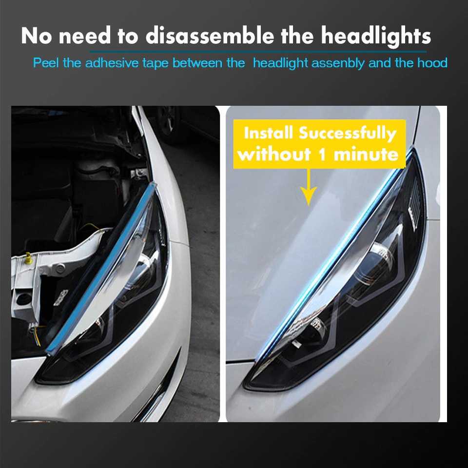 Lampu Sein Mobil LED Turn Signal 30CM White to Yellow mobil motor burnhilda