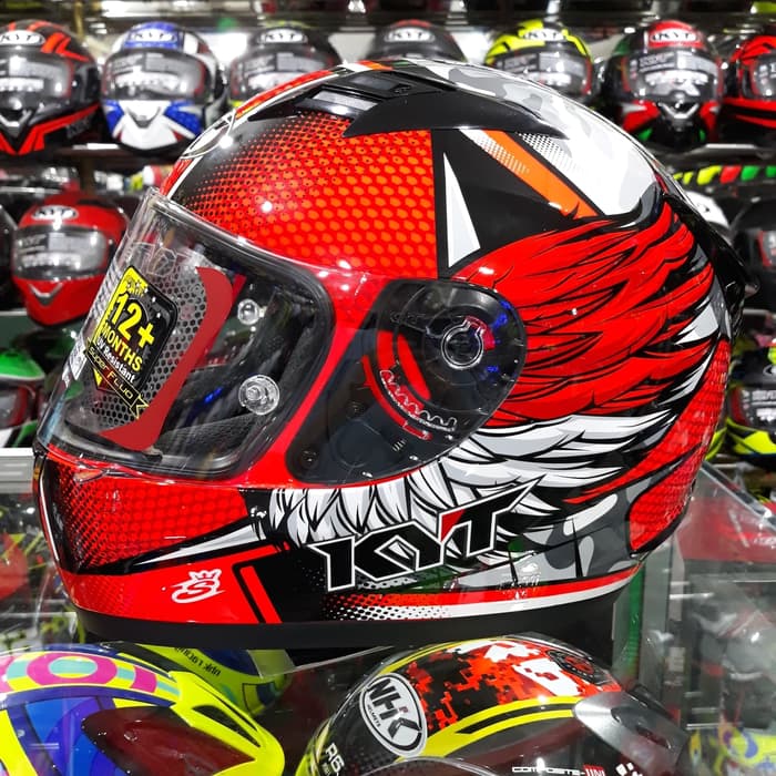 Helm KYT R10 SE "Andi Gilang" Red Fluo / Black