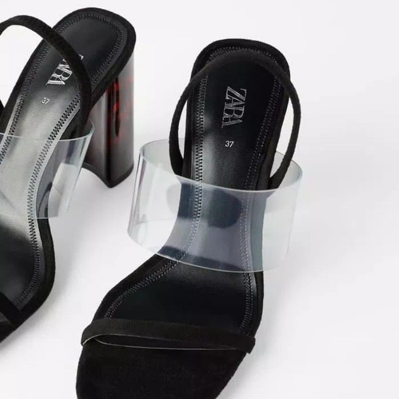 Zara High-Heels Sandals with Tortoiseshell Methacrylate Heels