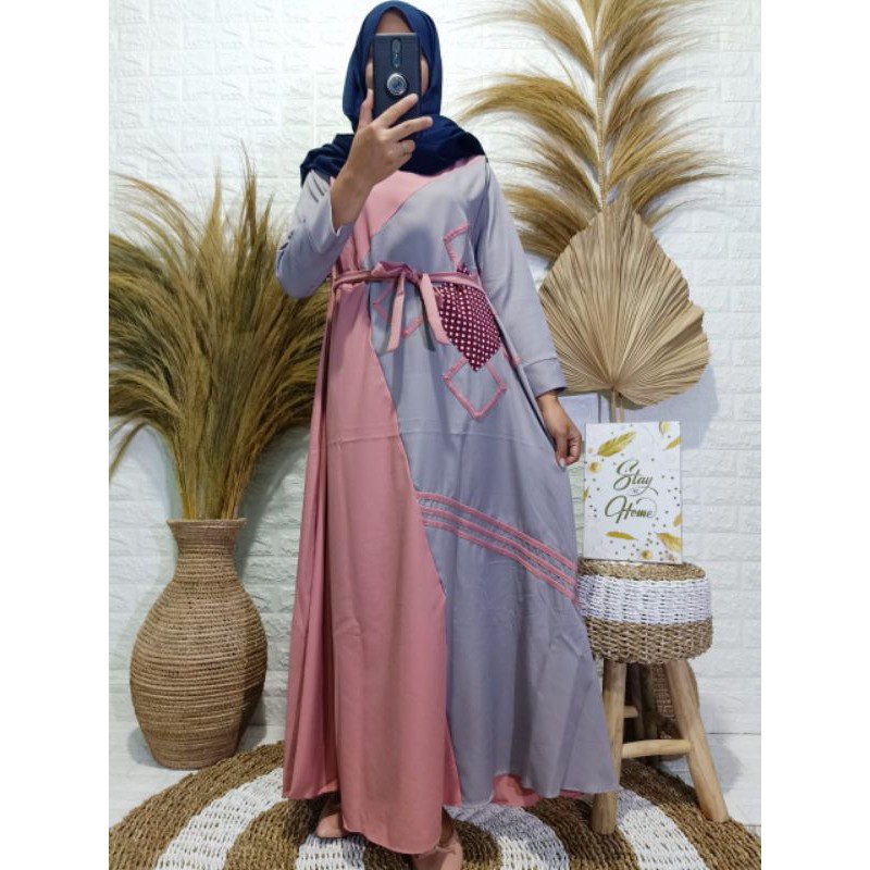 GAMIS ITYCREPE TERBARU DRESS WANITA KEKINIAN