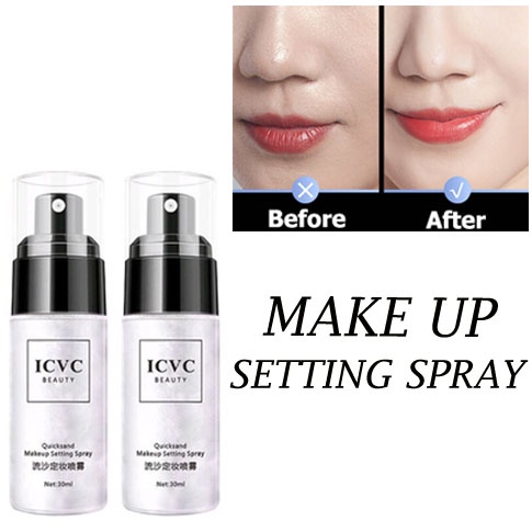 HOPE STORE - ICVC Makeup setting spray gliter import bottle - Spray Makeup Tahan Lama dan glowing