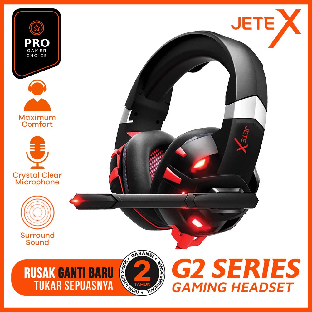 Headset Gaming Headphone Gaming  Noise Cancelling JETEX G2 - Garansi 2 Tahun