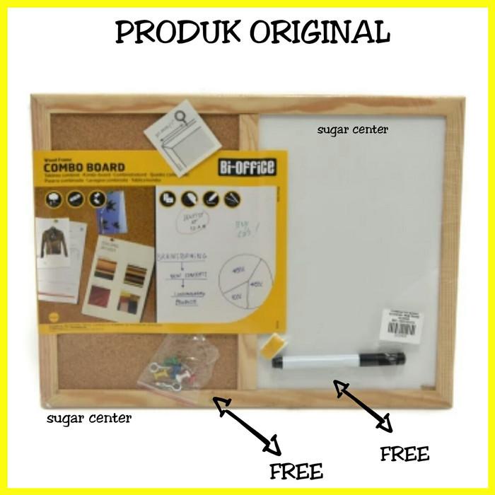 

Papan Kombinasi Gabus Dan Whiteboard/Cork Board 40X30 Cm