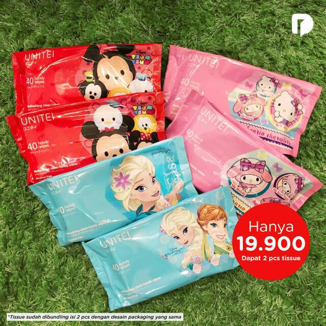 Tissu basah anti bakteri 2 pcs isi 40 sheets
