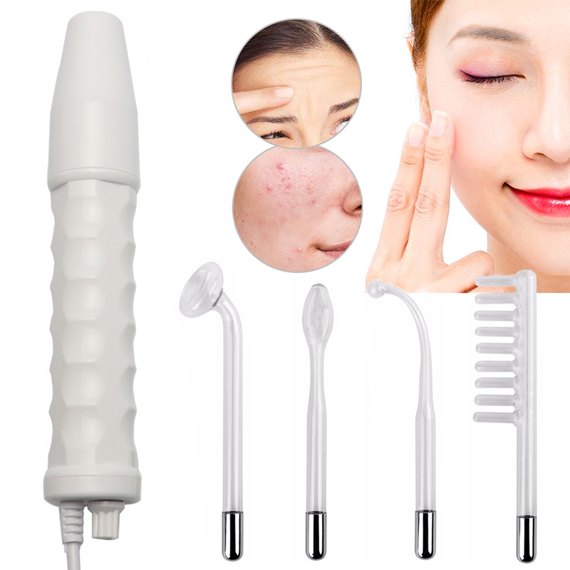 4 in 1 High Frequency Hf Frekuensi Tinggi Alat Facial Portable Skincare Kecantikan Salon Acne Elimination Beauty Instrument