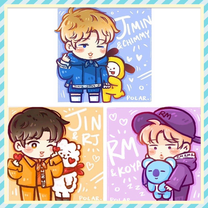 DIY diamond painting hiasan dinding BTS BT21