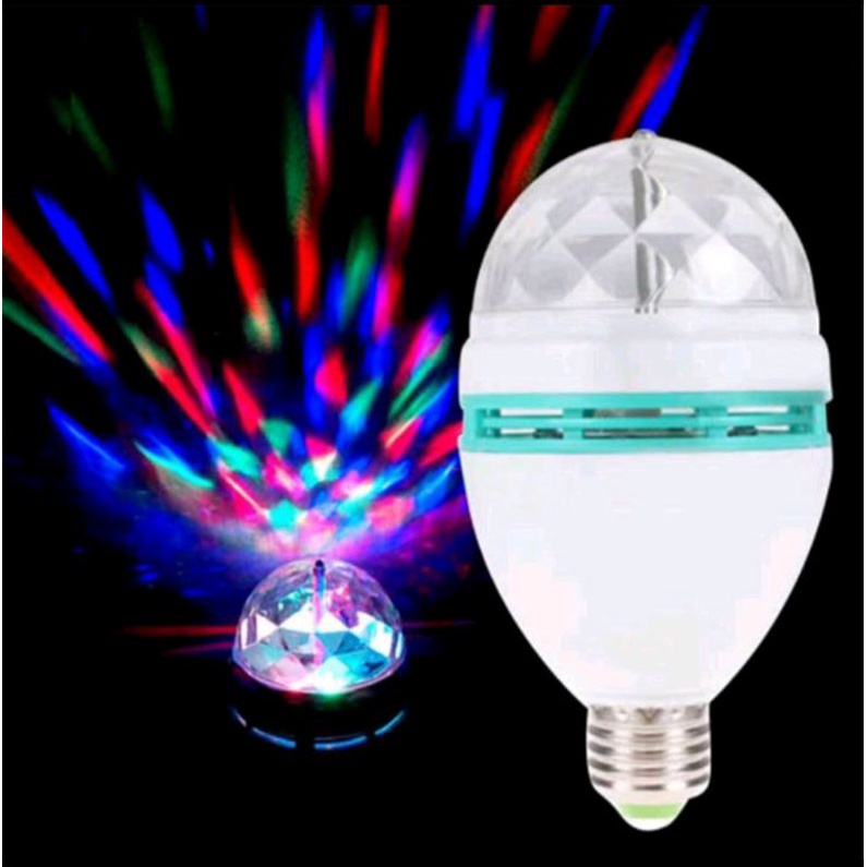 Lampu Disco Led Fitting Tumbler Mini Otomatis Warna Warni Rgb