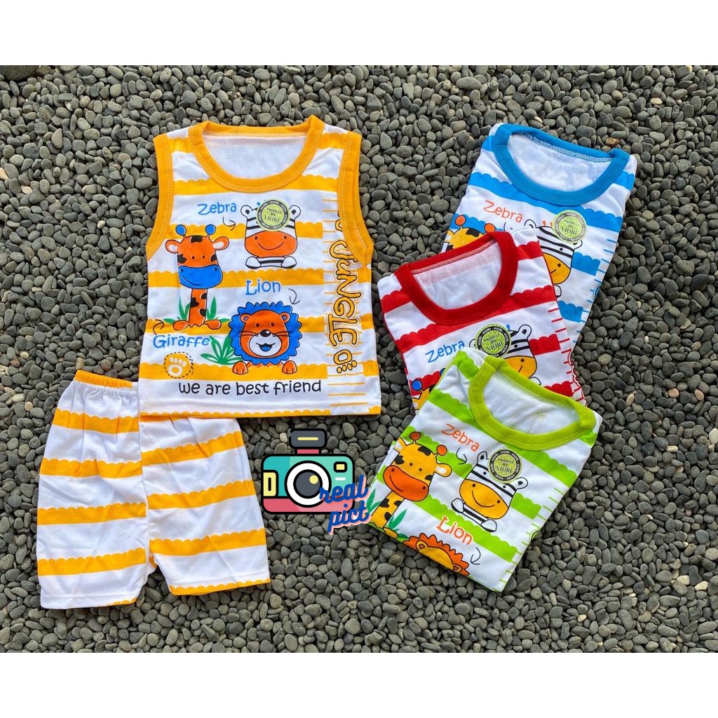 baju bayi murah lucu motif zebra KUTUNG setelan 3-18 bulan (BISA REQ WARNA)