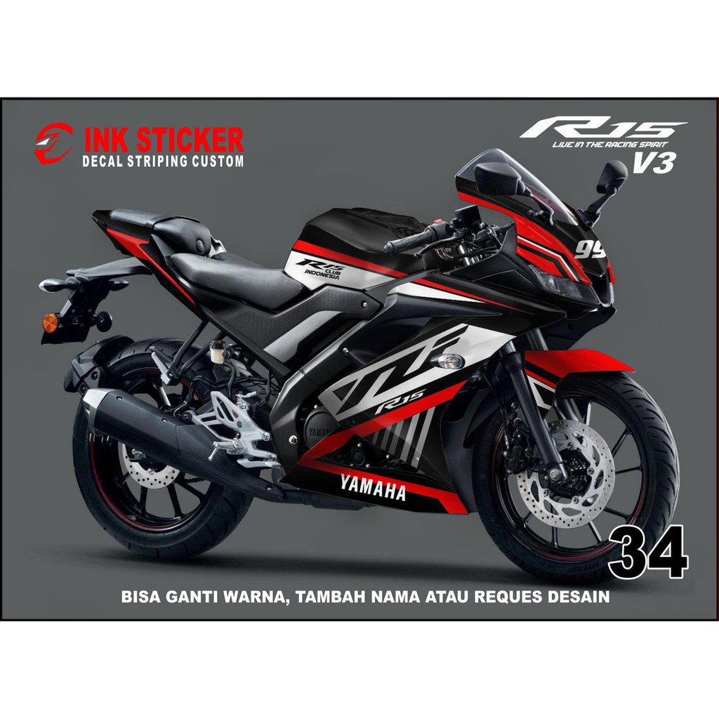Sticker Decal R15 V3 Desain 34