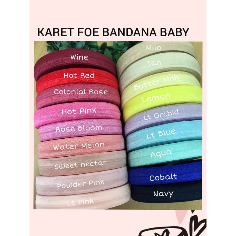 10 YARD - 1.5 CM  KARET FOE ELASTIS BANDANA BABY