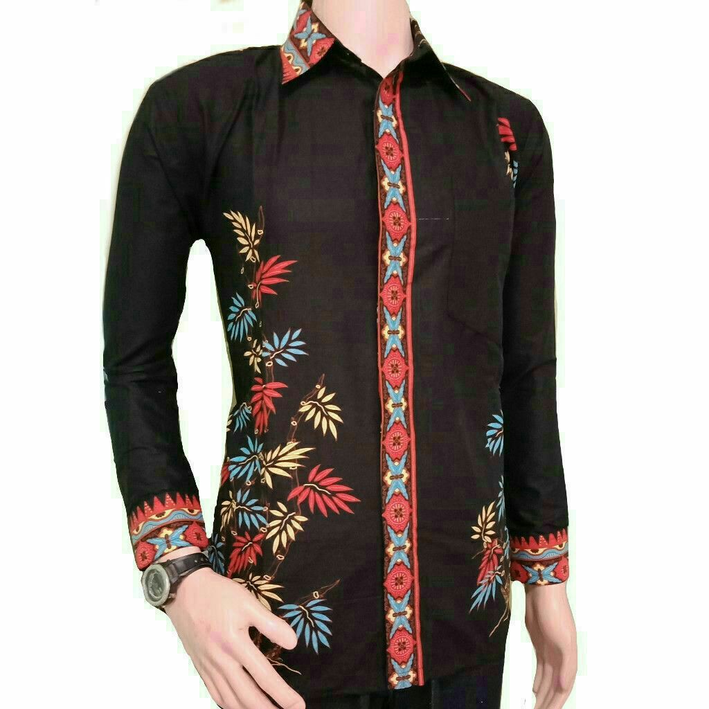 BSWART BATIK HRB026 Kenongo Hem Pendek Padi Pekalongan M L XL Batik Pria MURAH