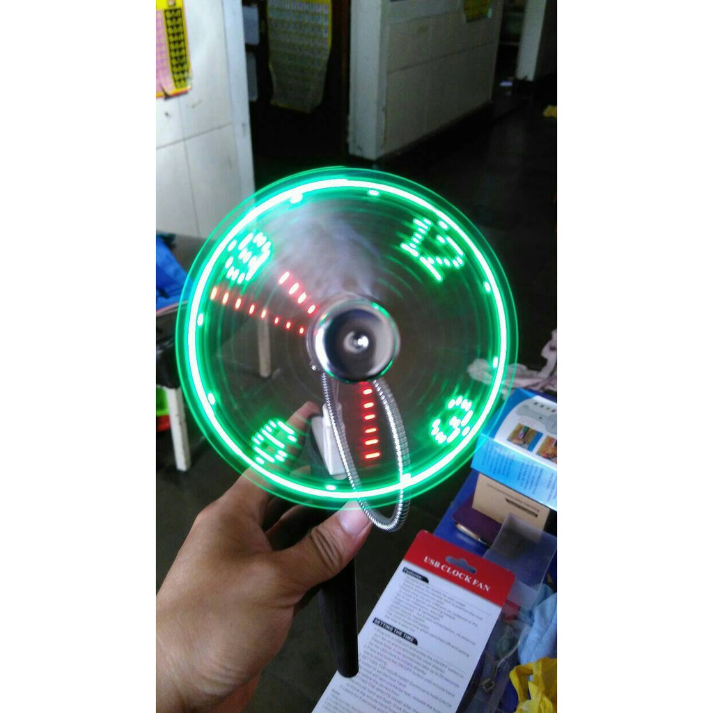 Order Langsung kipas angin jam led USB, clock fan, jam unik, Terlaris