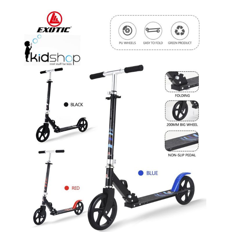 [KID] Scooter Aluminium /Skuter/ Otopet/ Otoped Anak/ Remaja Merk Exotic Aluminium Ban Karet besar m