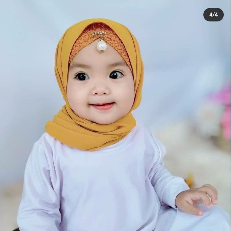 pashmina bayi / pashmina bayi / (DIJAHIT DAGU) hijab pastan jersey / 0-3thn / jilbab pastan ukuran 120cmx40cm