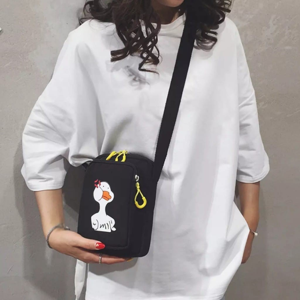 KSO_BAG - Tas Selempang Anak Wanita Dan Laki Laki Termurah Motif Carakter Mini DUCK Korea Style