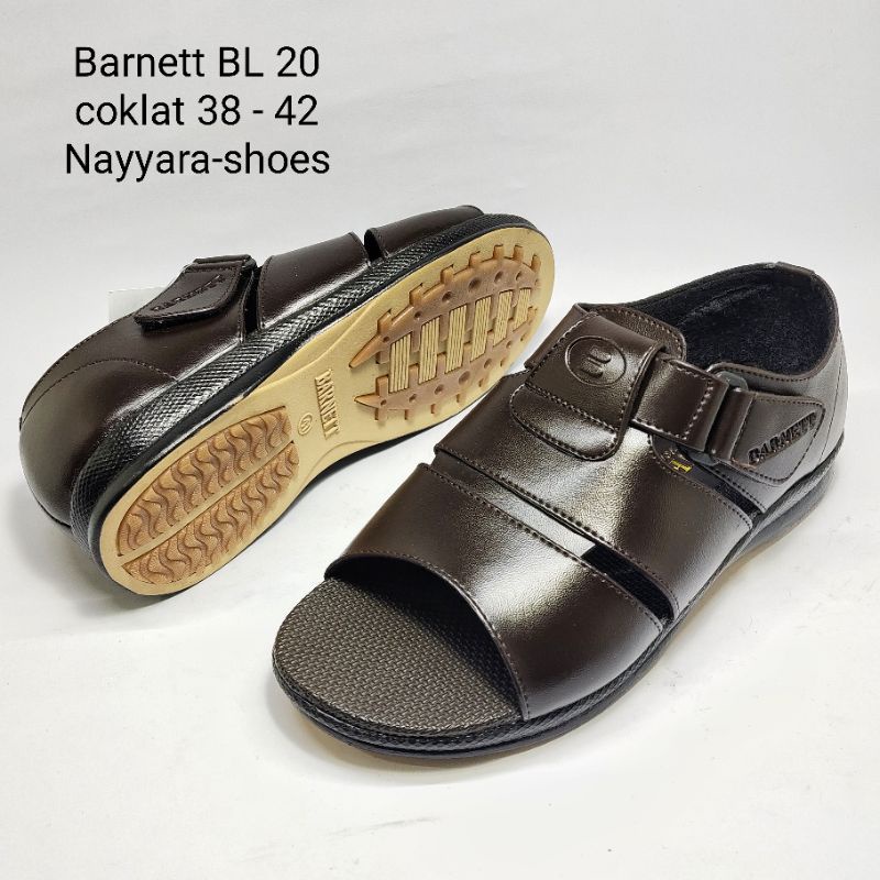 Sepatu sandal pria sandal cowok resleting Barnett original BL 01 BL 02 BL 20 BL 26