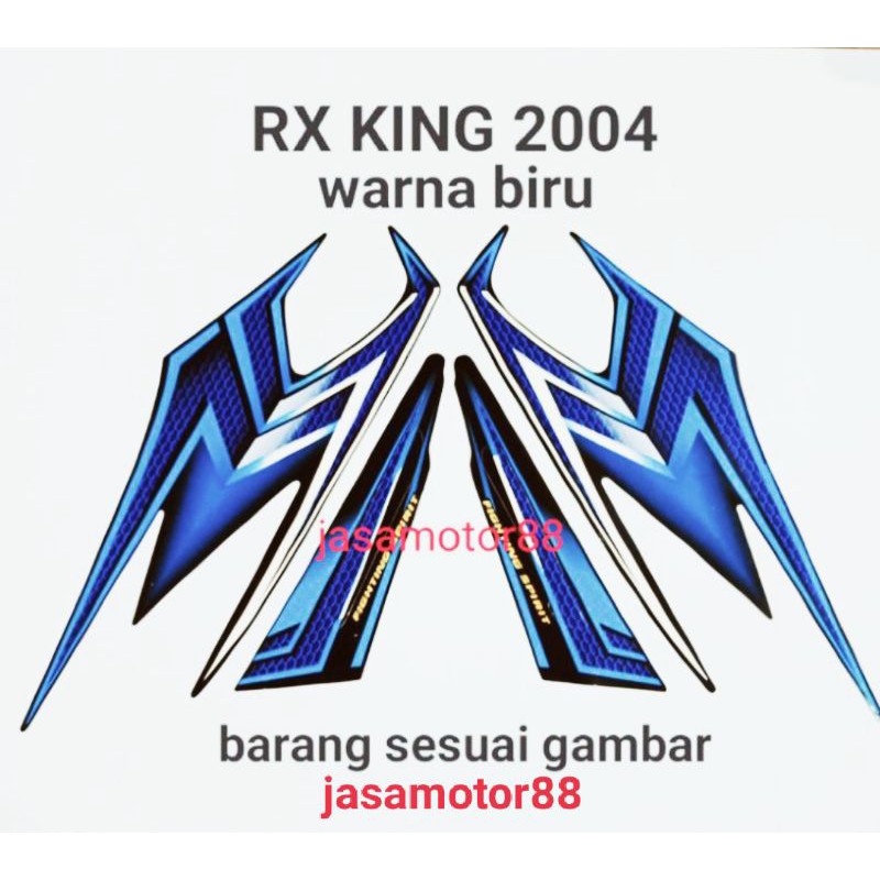 LIS STRIPING STIKER YAMAHA RX KING 2004 WARNA BIRU BERKUALITAS