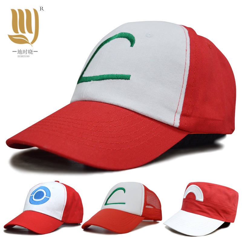 Topi baseball Motif Bordir Kartun anime Pok Mon