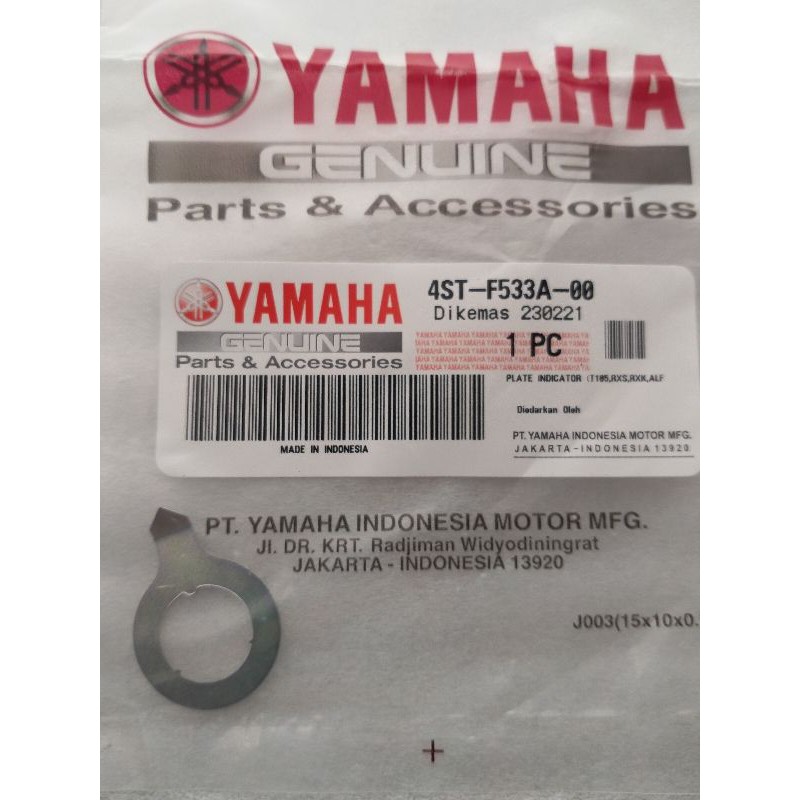 Plat indikator kampas rem original Yamaha. 4st-f533a-00