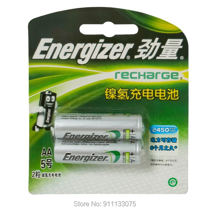 Energizer Original 1.2V AA Rechargeable Batteries 2450mAh Ni-MH AA Battery for camera Anti-dropping