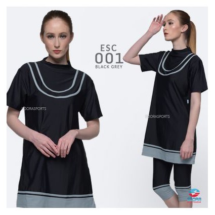 Baju Renang Wanita Perempuan Semi Cover Dewasa ESC Edora Original