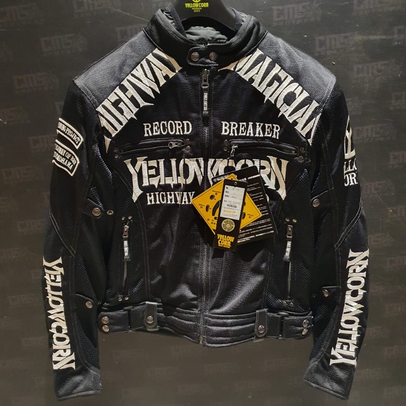 Jacket Motor Yellow Corn YB-1105 Black Ivory Original
