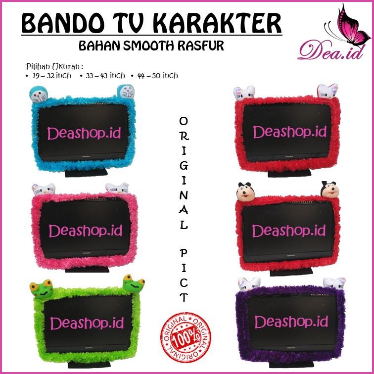 [DEASHOP] [HOME LIVING DECORATION] BANDO TV-HIASAN TV-COVER TV-PERNAK PERNIK UKURAN 19 - 56 INCH