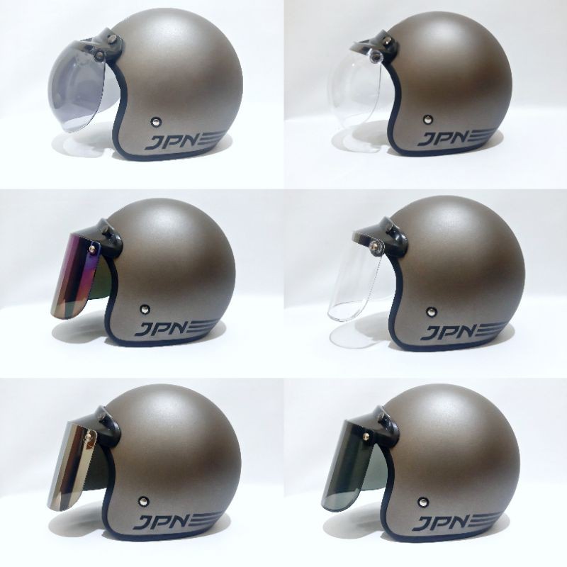 Helm Jpn Bogo Retro Abu Doff Granito