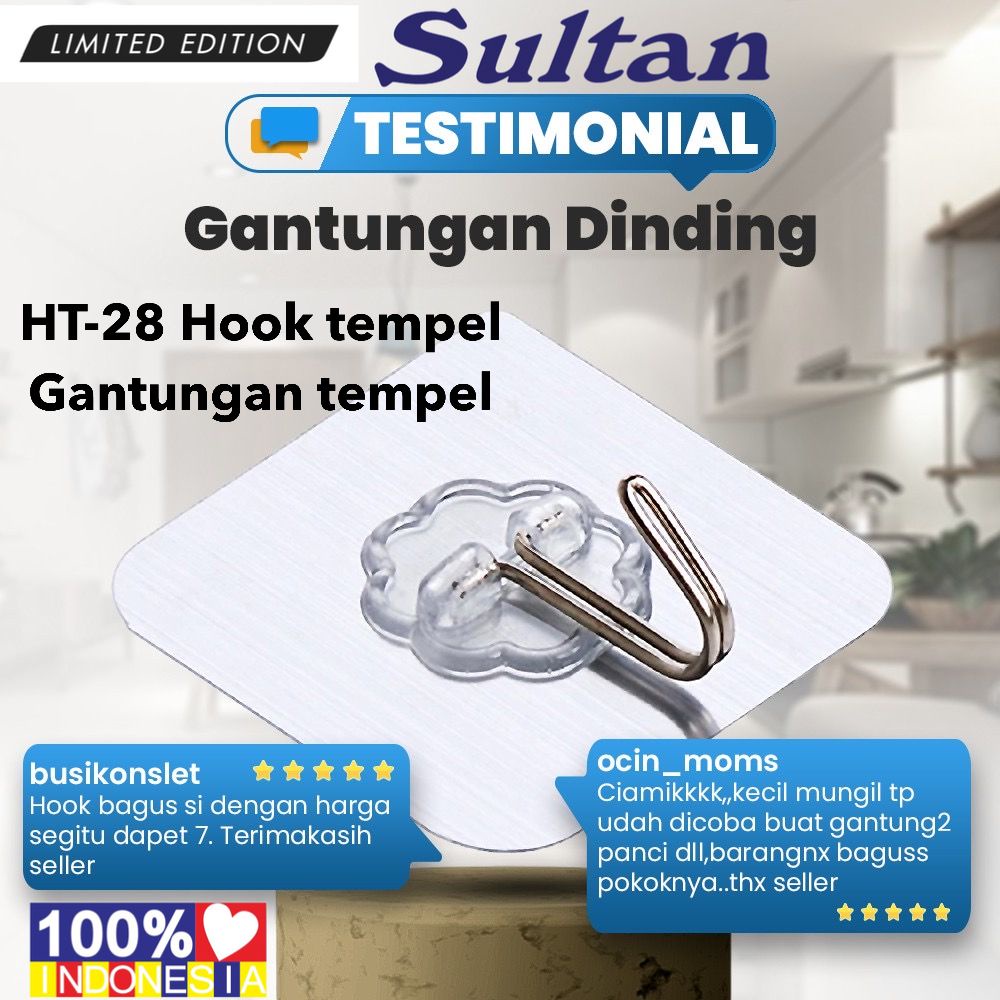 MINIGO GANTUNGAN TEMPEL HOOK AJAIB GANTUNGAN DINDING KAIT MAGIC SERBAGUNA KAMAR MANDI DAPUR / HANGER