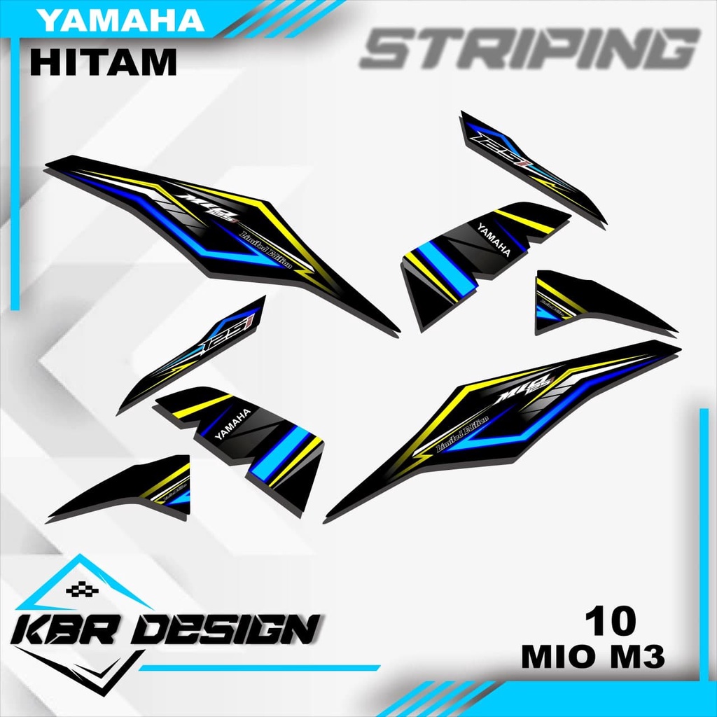 cod stiker motor striping MIO M3/mio z motor yamaha motor sticker variasi Racing 10