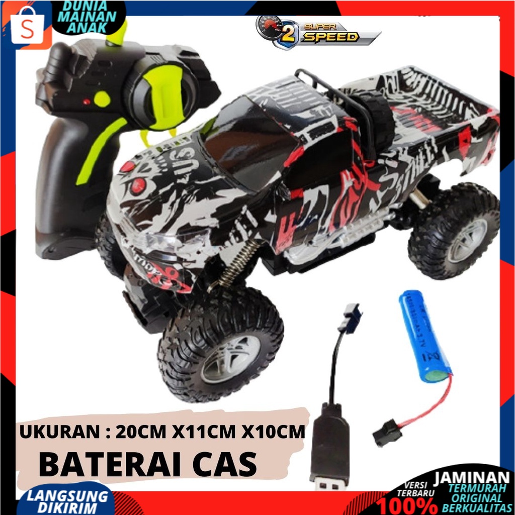 Mobil Remote Control Off Road Climbing Car Pick Up Rc Rock Crawler Ban Baterai Cas