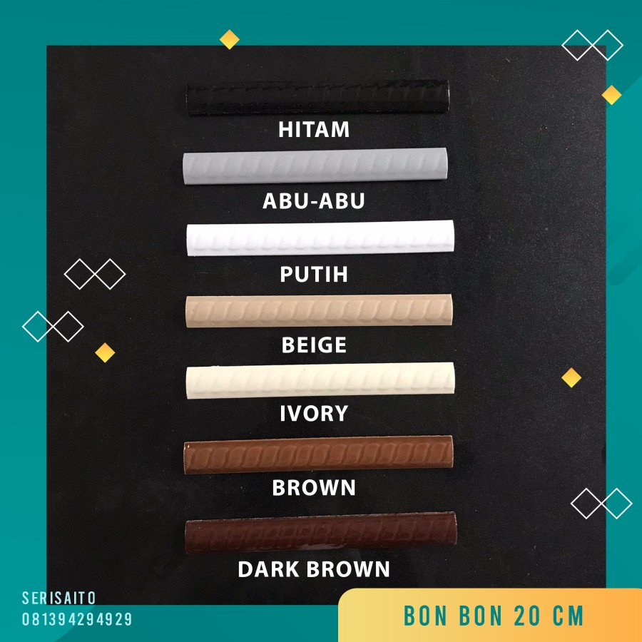 Bonbon Ulir Keramik 20 cm / Kuku Macan / Edging Keramik / Lis / List - Abu-abu