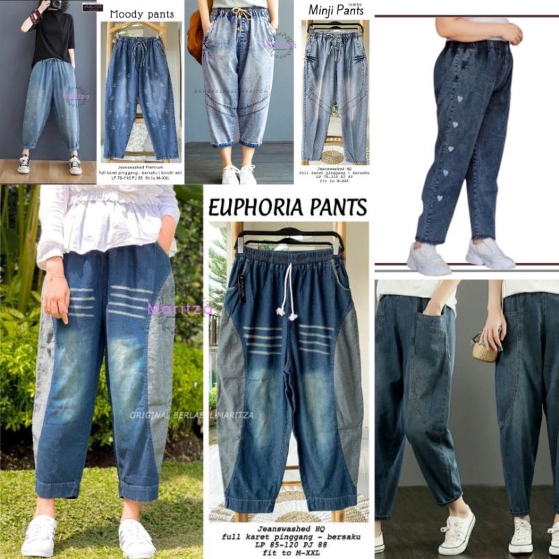 CELANA JEANS JUMBO WANITA / BIG SIZE  / CLANA JINS JUMBO / DENIM TERBARU