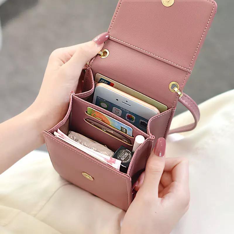 TAS DOMPET SELEMPANG JEZZ - Dompet Pocket Tempat Hp Wanita-SLING PHONE KOREAN STYLE