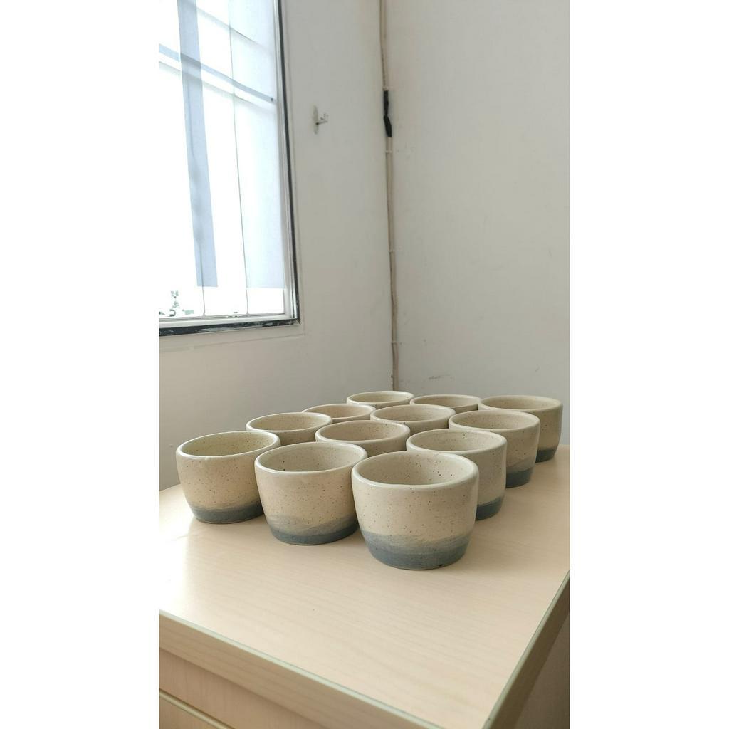 Latte Cup 200ml Gelas Batu Bekas Coffee Shop