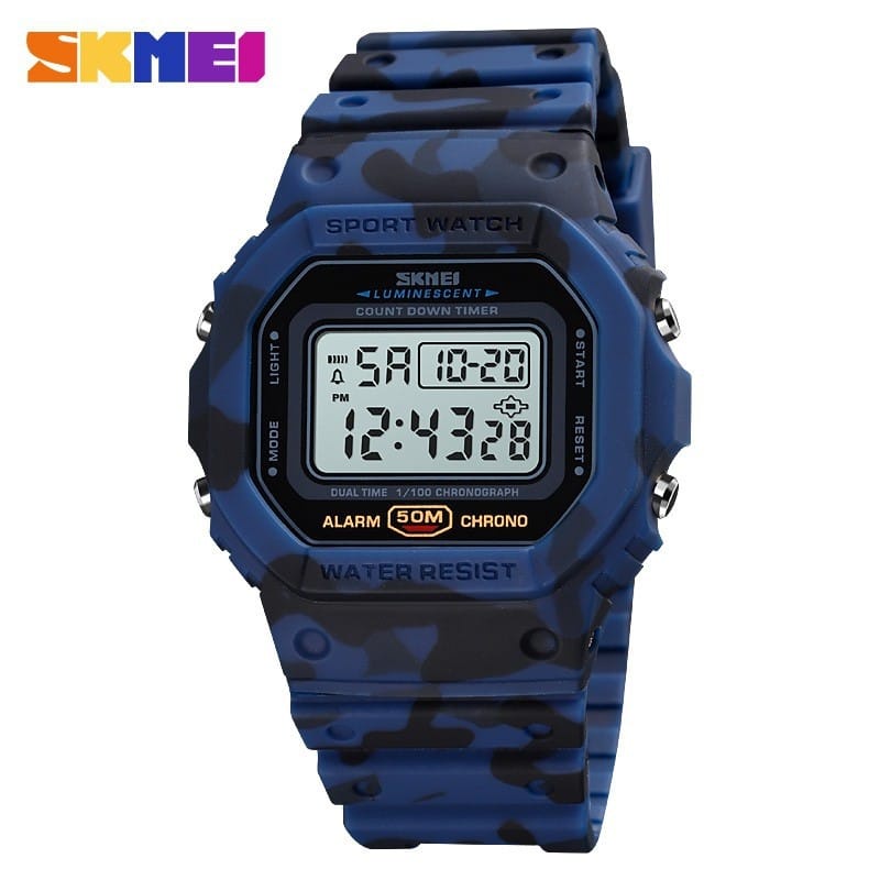 JAM TANGAN SPORT COWOK SKMEI TYPE 1628 ORIGINAL WATERRESIST 50 ATM, Strap Rubber/JAM TANGAN PRIA SKMEI ORIGINAL/SKMEI 1628