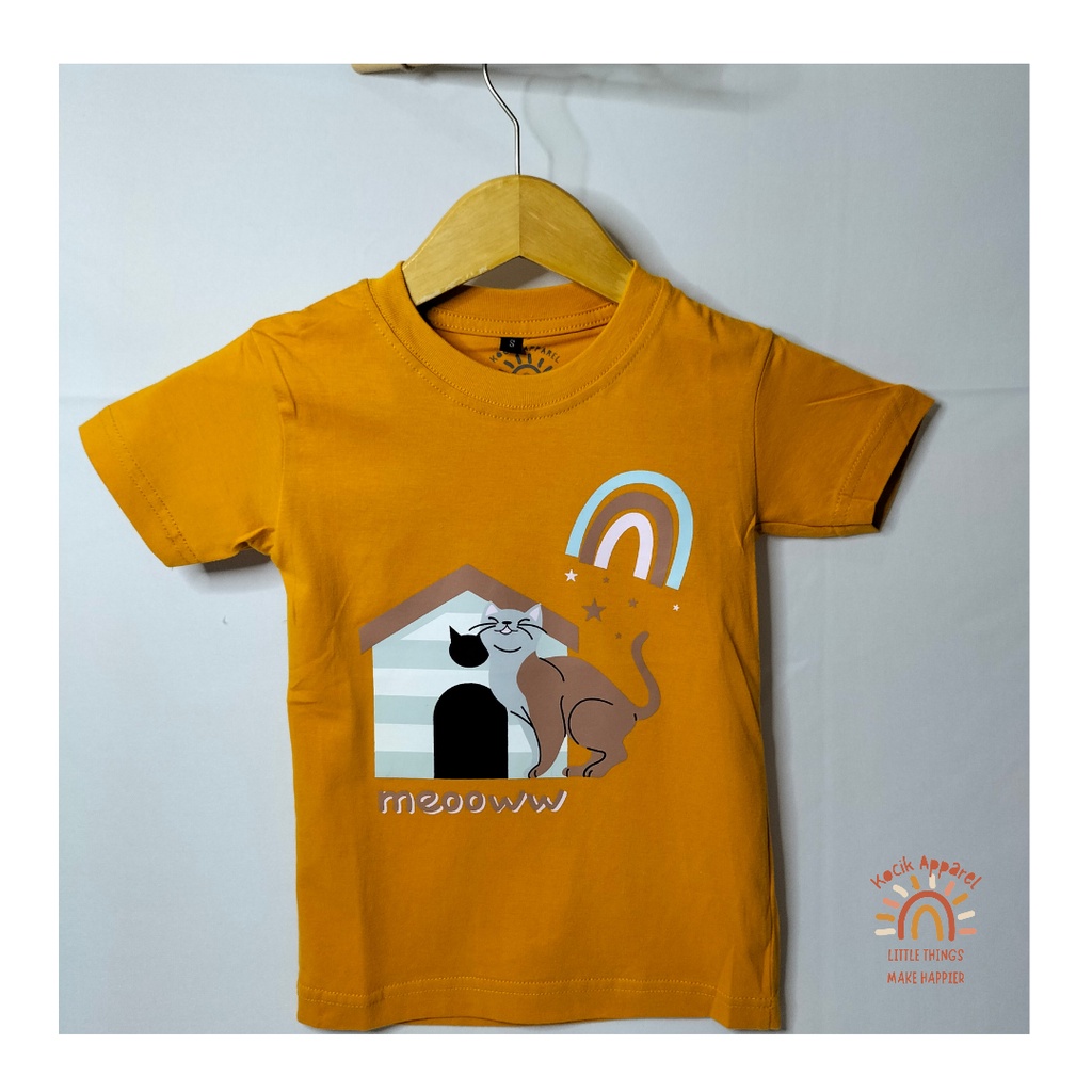 Kocik Kaos Anak Rumah Kucing Lucu