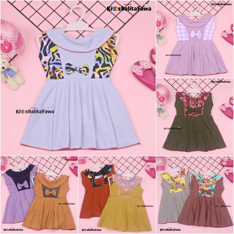 (0-6 Bulan) Dress Cantika Baby New Born / Dres Yukensi Anak Perempuan Pakaian Bayi Baju Murah babycinnamon