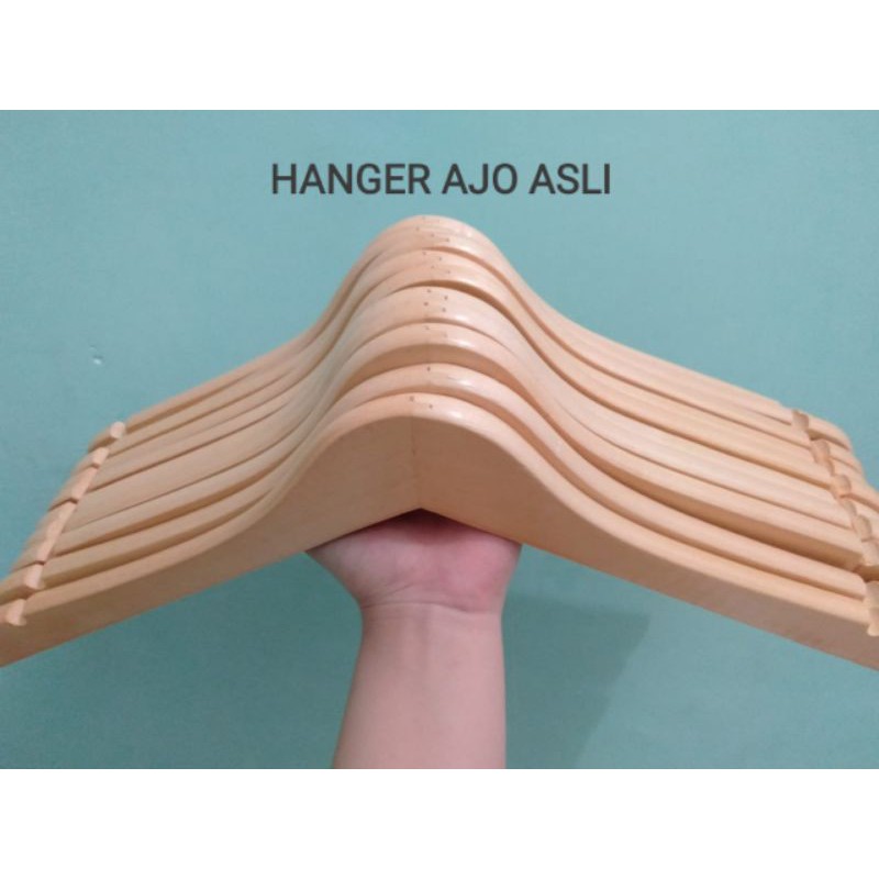 Hanger Kayu Anak Warna Natural | Gantungan Baju Anak