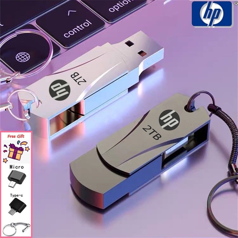 (Ready Stock) 2TB Hp Flash Drive USB 3.0 Pendrive Bahan Logam Tahan Air