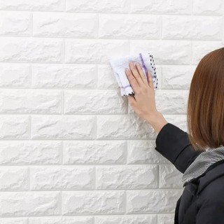 Wallpaper Wall  paper Brickfoam Wall  Sticker  motif  batu  