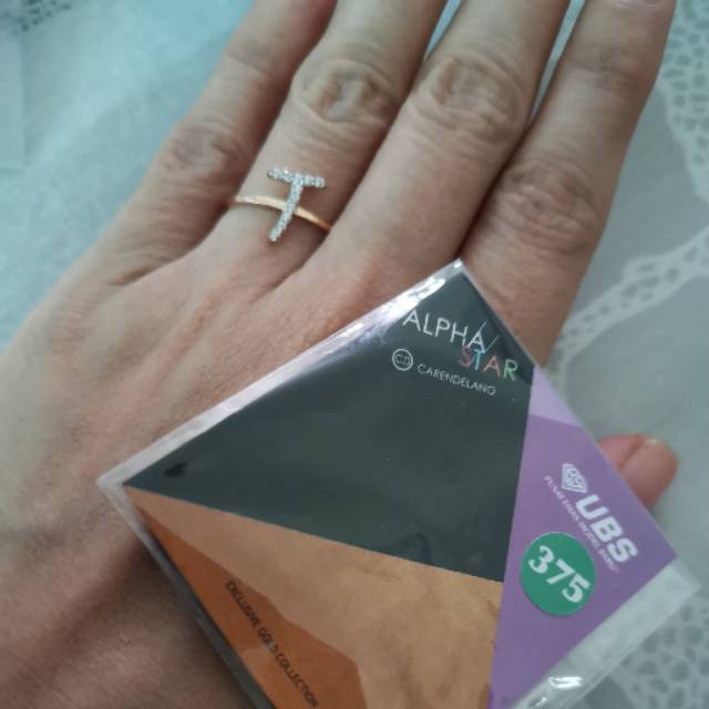 Cincin alpha star kadar 375 huruf T