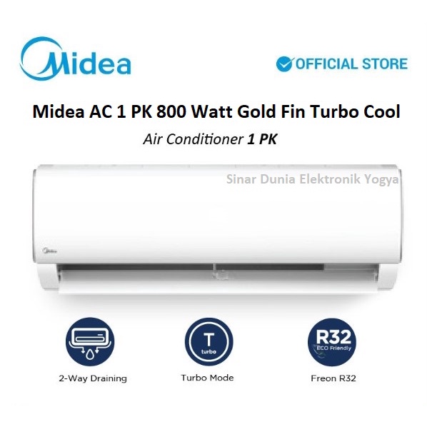 Midea AC 1 PK 1PK Standard 800W Turbo Cool MSFC-09CRN 09CRN MSFC 09CRN