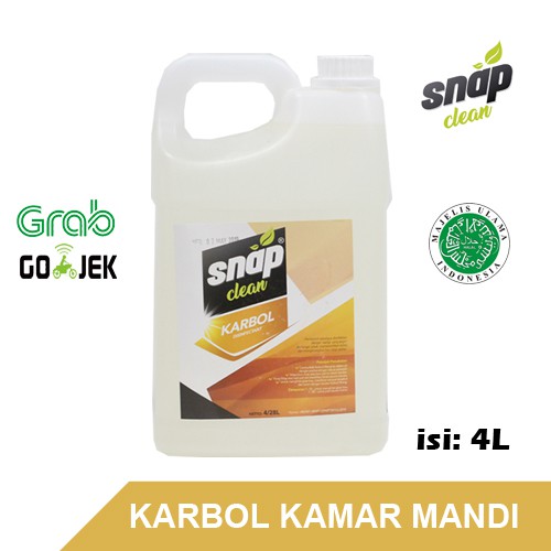 SNAP CLEAN KARBOL SEREH 4L PEMBERSIH KAMAR MANDI DAN LANTAI ANTI NYAMUK DEMAM BERDARAH