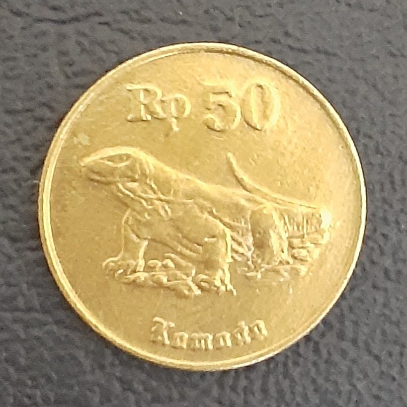 Uang kuno 50 rupiah Komodo