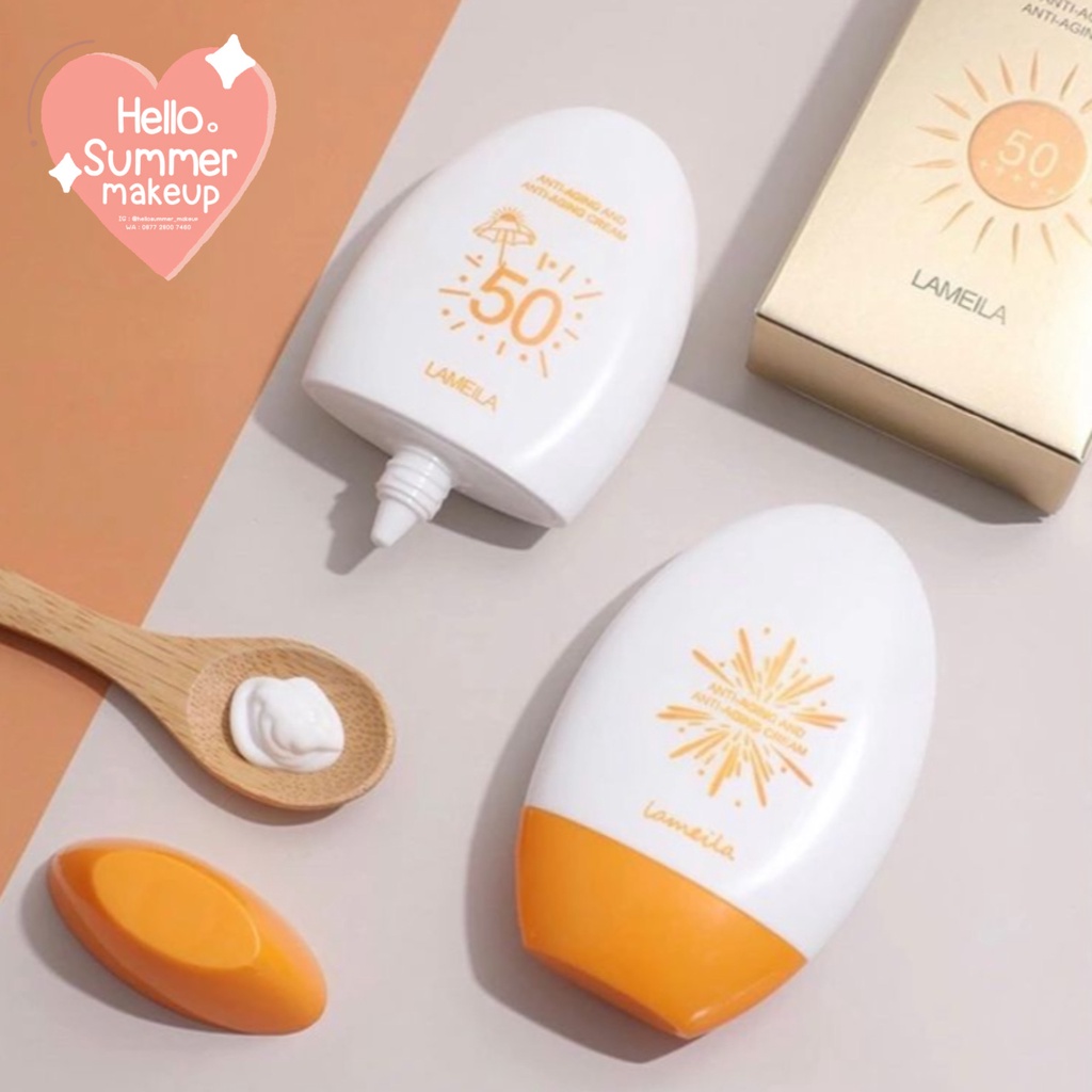 𝐒𝐔𝐍𝐒𝐂𝐑𝐄𝐄𝐍 - Lameila Beauty Sunscreen Cream SPF 50 PA+++++ UV Protection No Withecase