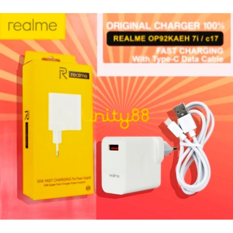 Original Charger Realme 7i / C17 Type-C 30W Fast Charging Usb Type All merek hp